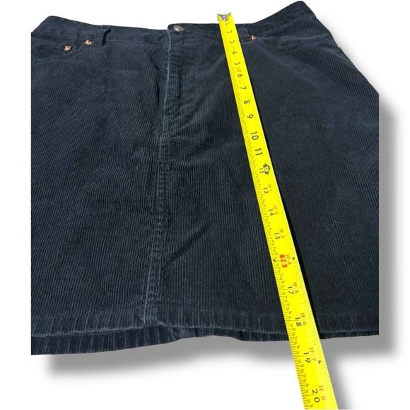 ASOS Black Casual Corduroy High Waisted Pencil Shape Mini Skirt - Picture 11 of 16